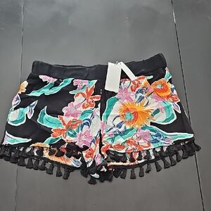 Trina Turk Sheer Swim Suit Cover Up Shorts